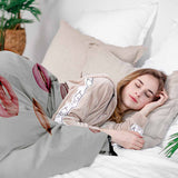 Therapy blanket bedding set, white with lips.