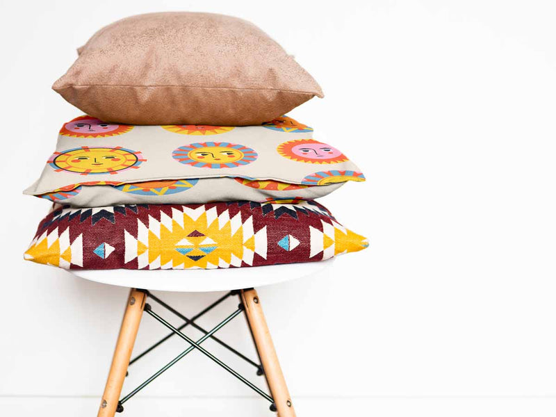 Health pillow beige with suns