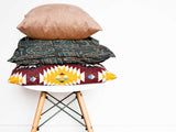 Health pillow with green Hawaiian pattern