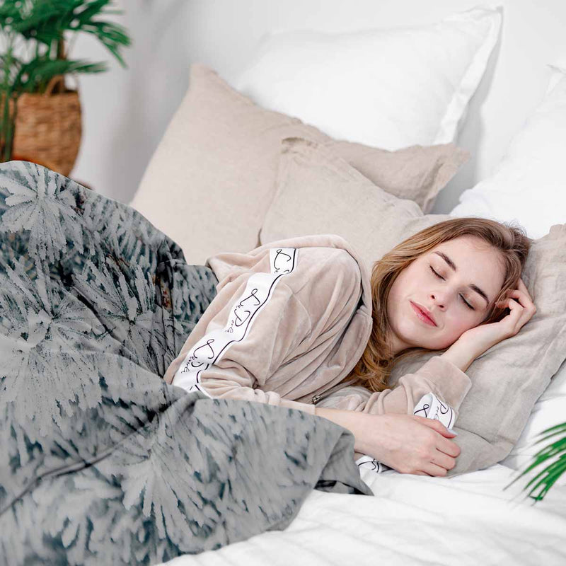 Set di biancheria da letto con coperte terapeutiche e stalattiti di ghiaccio