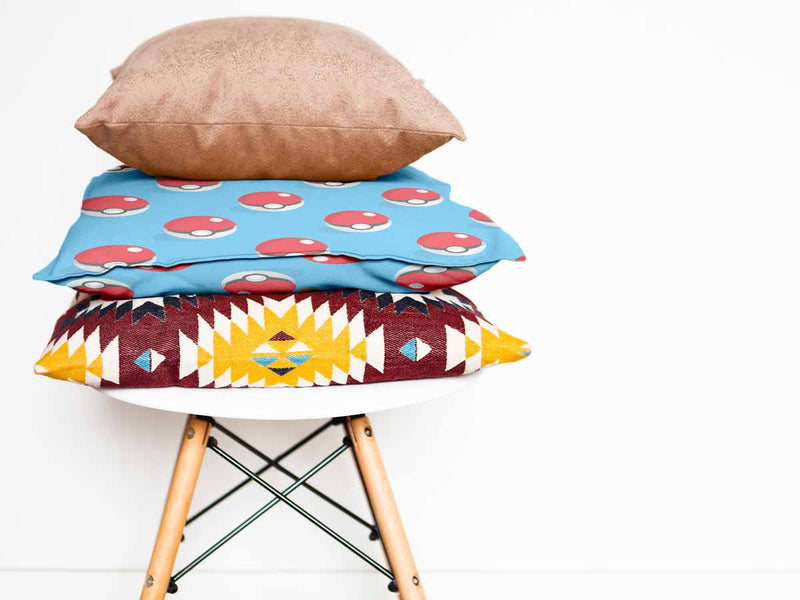 Light blue health pillow with Pokemon