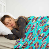 Therapiedekens katoenen hoes turquoise met spreuken