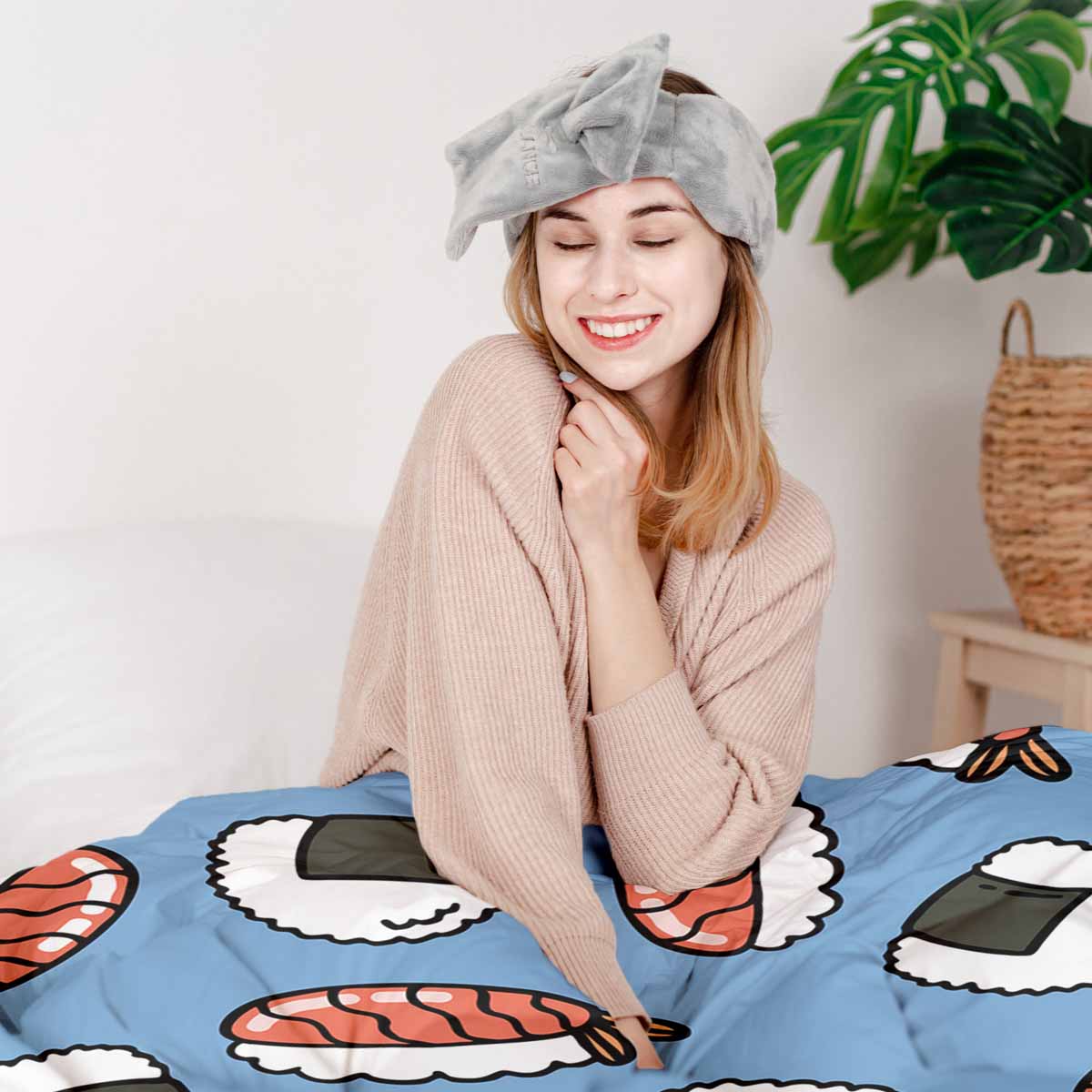 Therapy blankets bedding set with sashimi