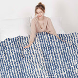 Therapiedekens katoenen hoes met blauwe stippen