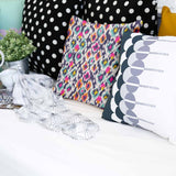 Health pillow, colorful with leopard print.