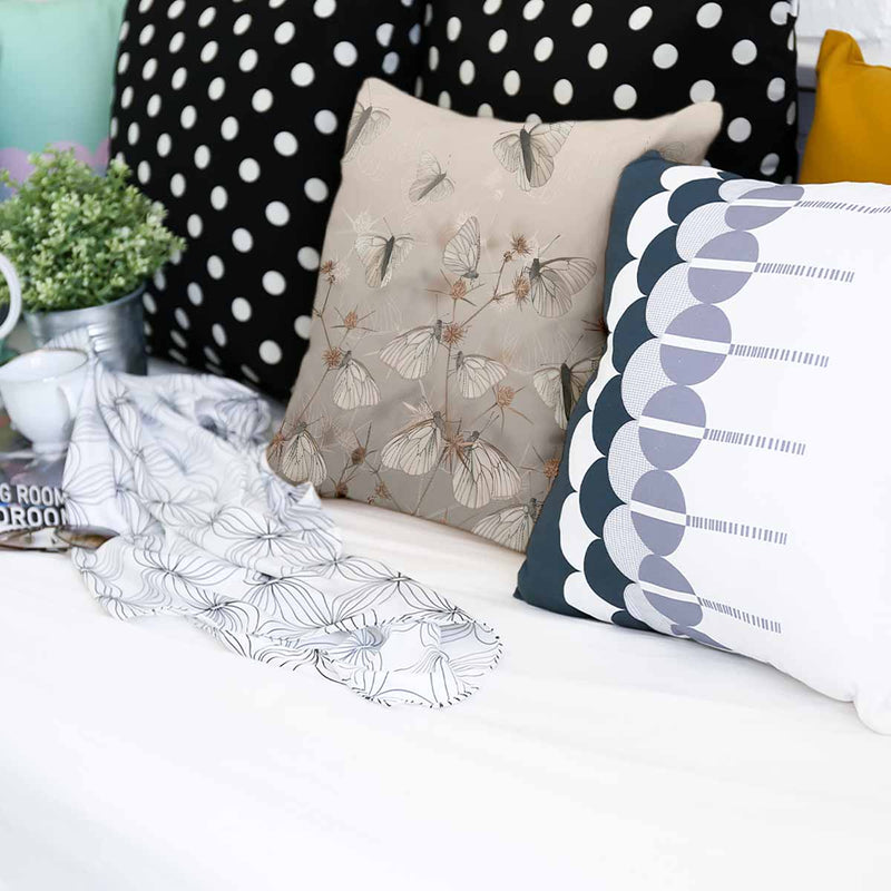 Health pillow beige with moths