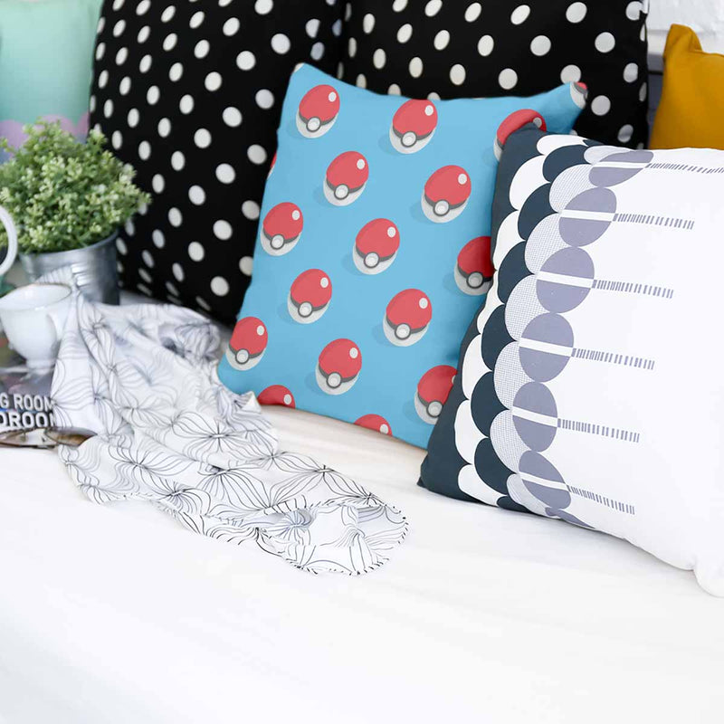 Light blue health pillow with Pokemon