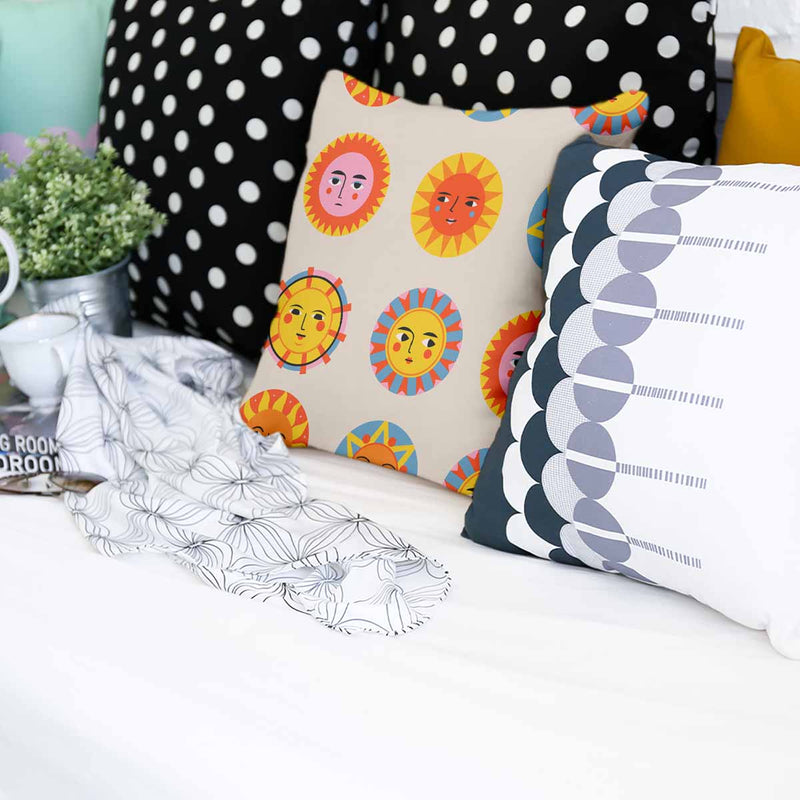 Health pillow beige with suns