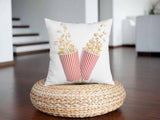 Health pillow white with popcorn