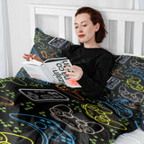 Set de ropa de cama para terapia con consolas de juegos negro