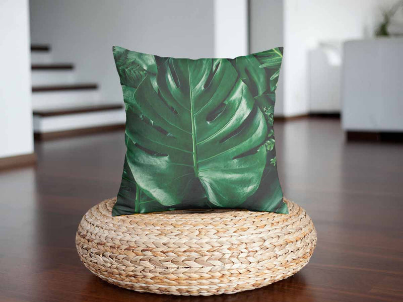 Health pillow with Monstera plant