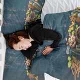 Set de ropa de cama con manta terapéutica noche italiana