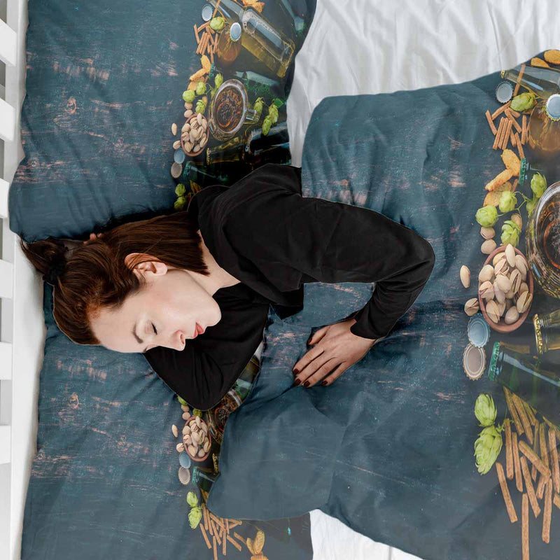 Set de ropa de cama con manta terapéutica noche italiana