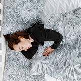 Set di biancheria da letto con coperte terapeutiche e stalattiti di ghiaccio