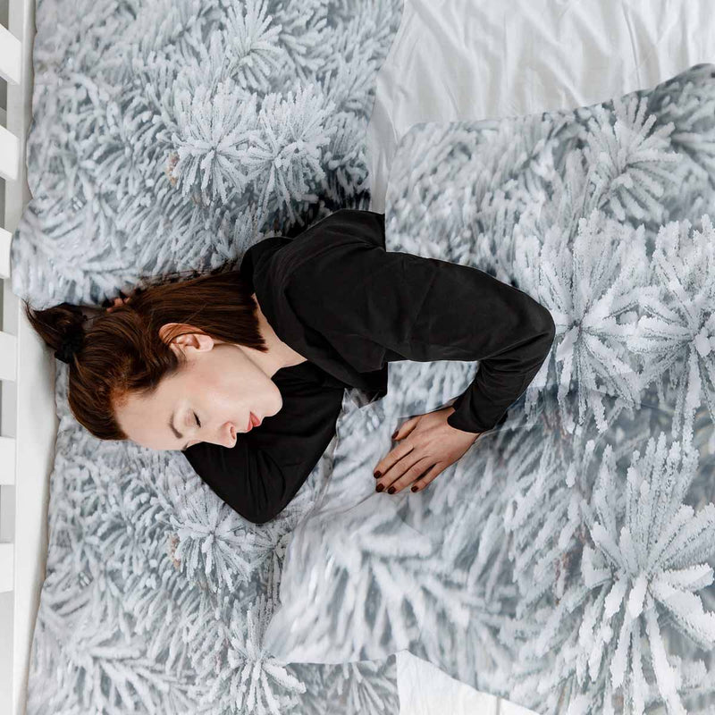 Set di biancheria da letto con coperte terapeutiche e stalattiti di ghiaccio
