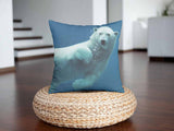 Blue health pillow with polar bear