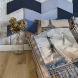 Set de ropa de cama y manta terapéutica amarillo París