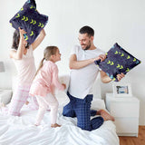 Health pillow dark blue with arrows
