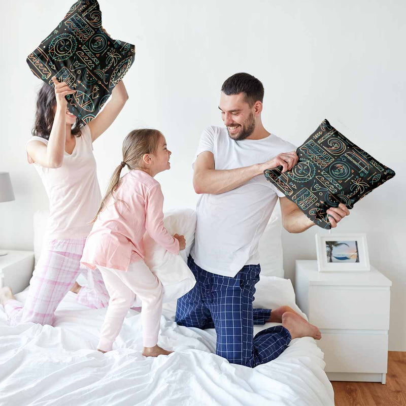 Health pillow with green Hawaiian pattern