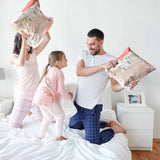 Health pillow beige with abstract face
