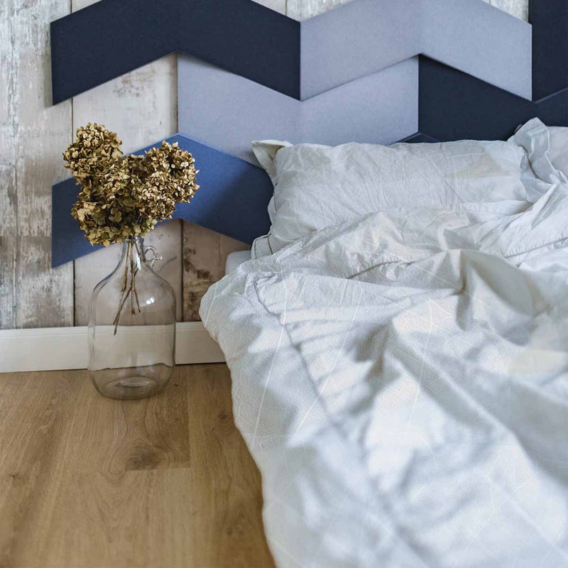 Therapiedekens beddengoedset grijs met wit patroon