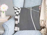 Health pillow, dark gray with white stripes