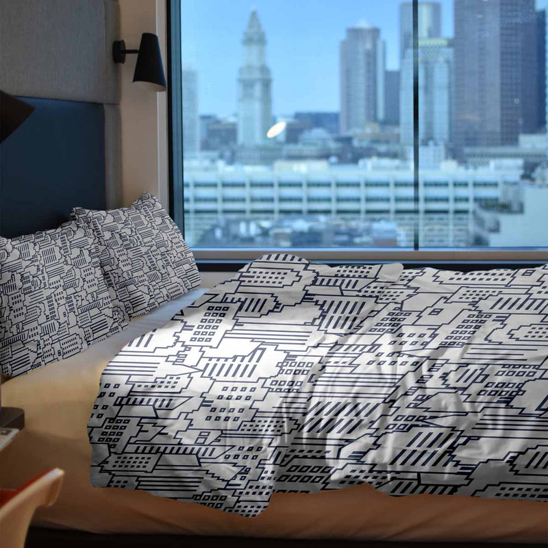 Therapy blanket bedding set, white, New York