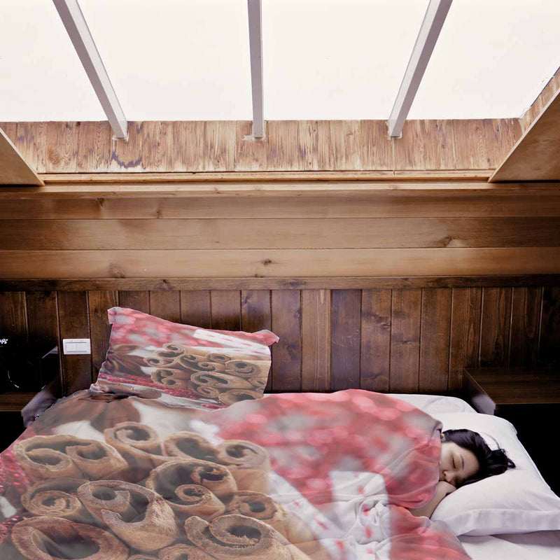 Set di biancheria da letto con coperte terapeutiche e stecche di cannella