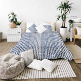 Set di biancheria da letto con coperte terapeutiche a pois blu