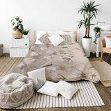 Therapy blanket bedding set, beige with moths.