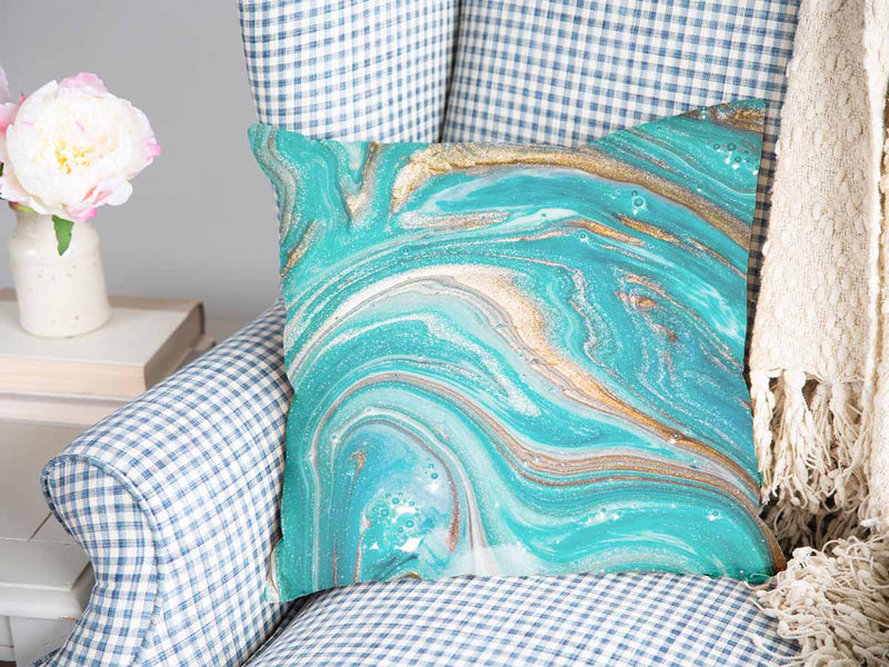 Health pillow marble turquoise