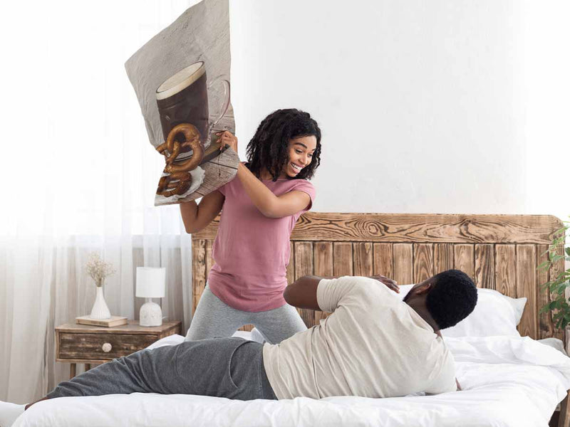 Health pillows with pretzels