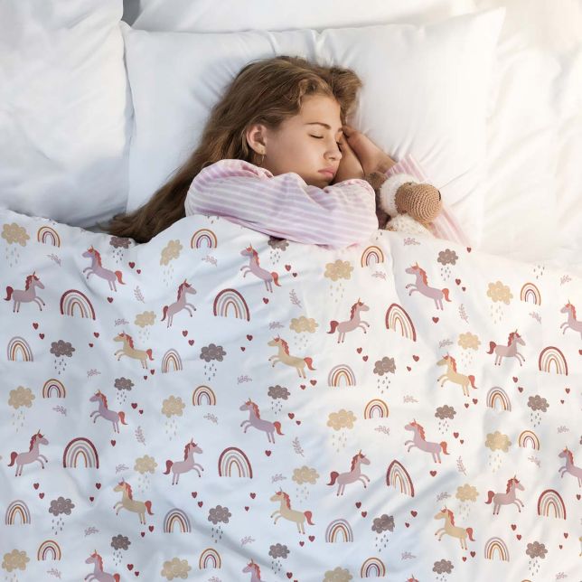 Original Therapy Blanket - Unicorn Weighted Blanket with Cotton Cover for Children