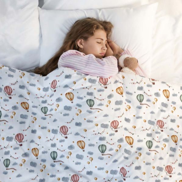 Original therapy blanket - cotton cover hot air balloon
