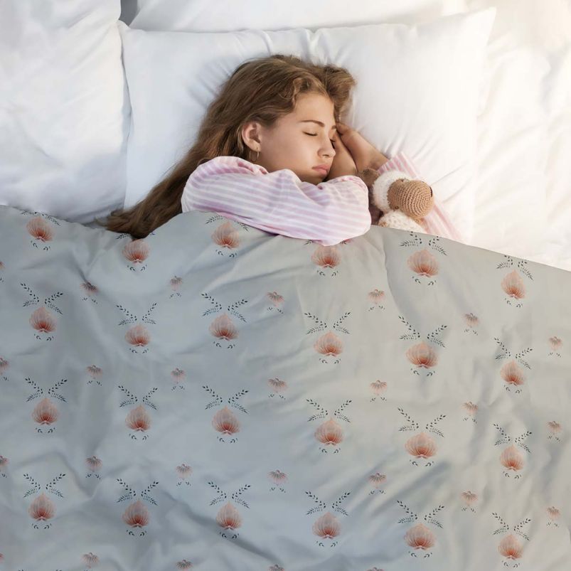 Originele therapiedeken - katoenen hoes schelpen