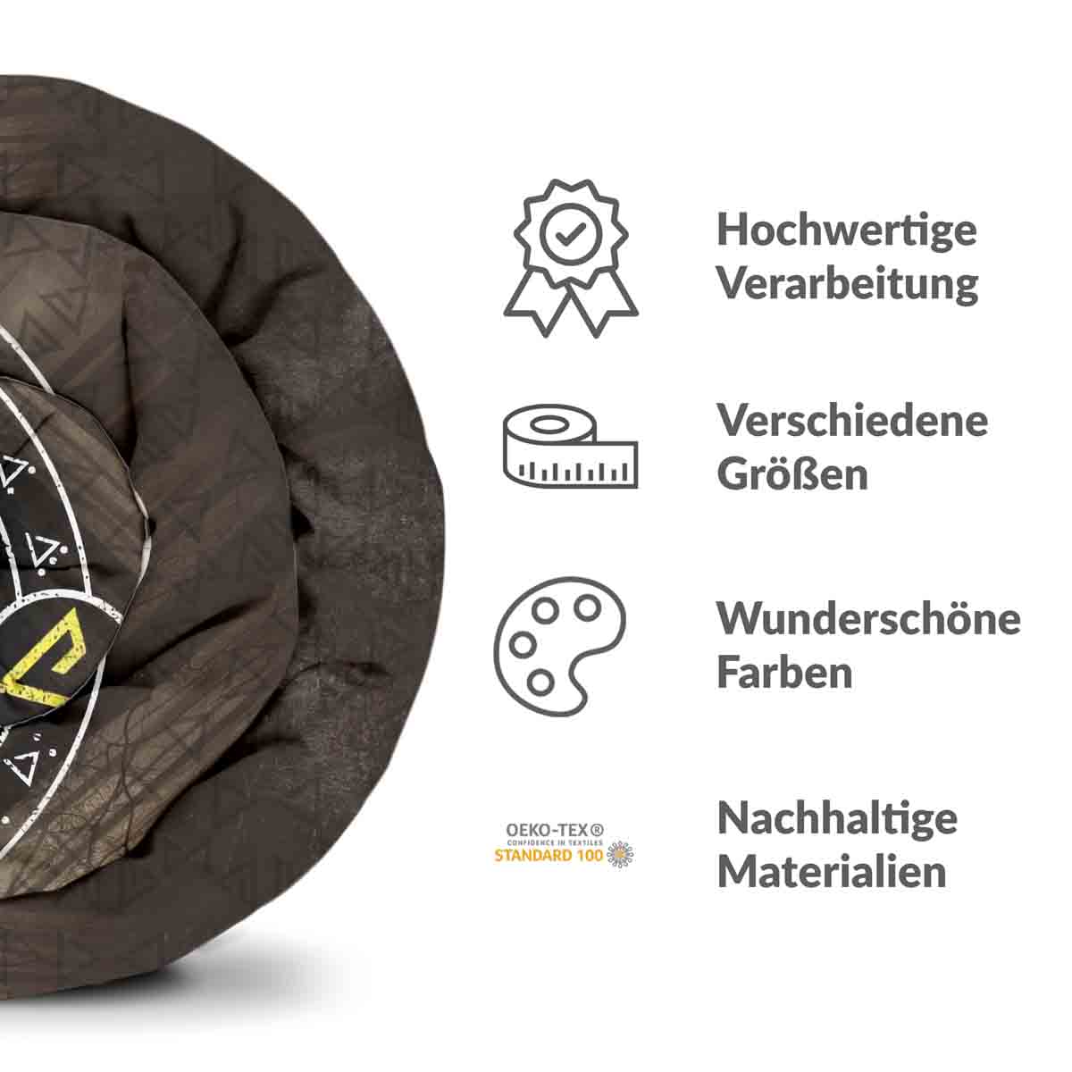 Therapiedekens beddengoed set bruin met wolf