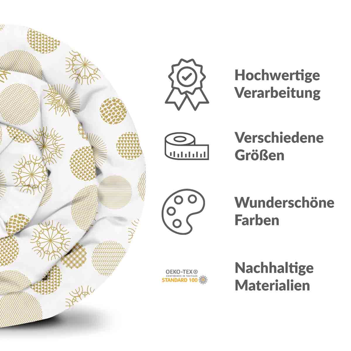 Original therapy blanket - cotton cover golden Christmas decoration