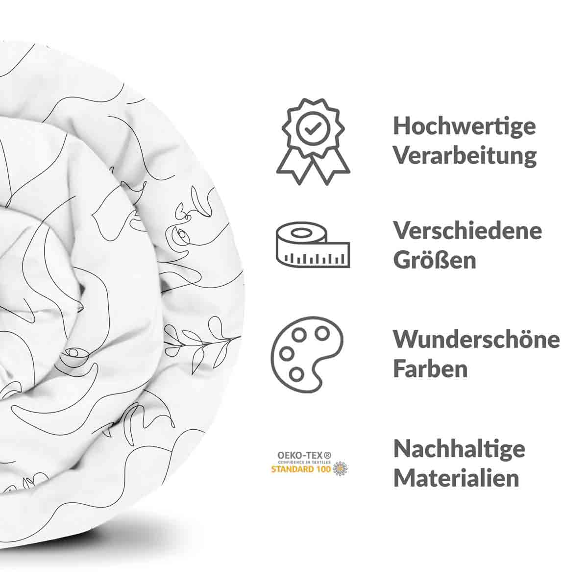 Theapiedecken Bedding Set Woman's Face Boho