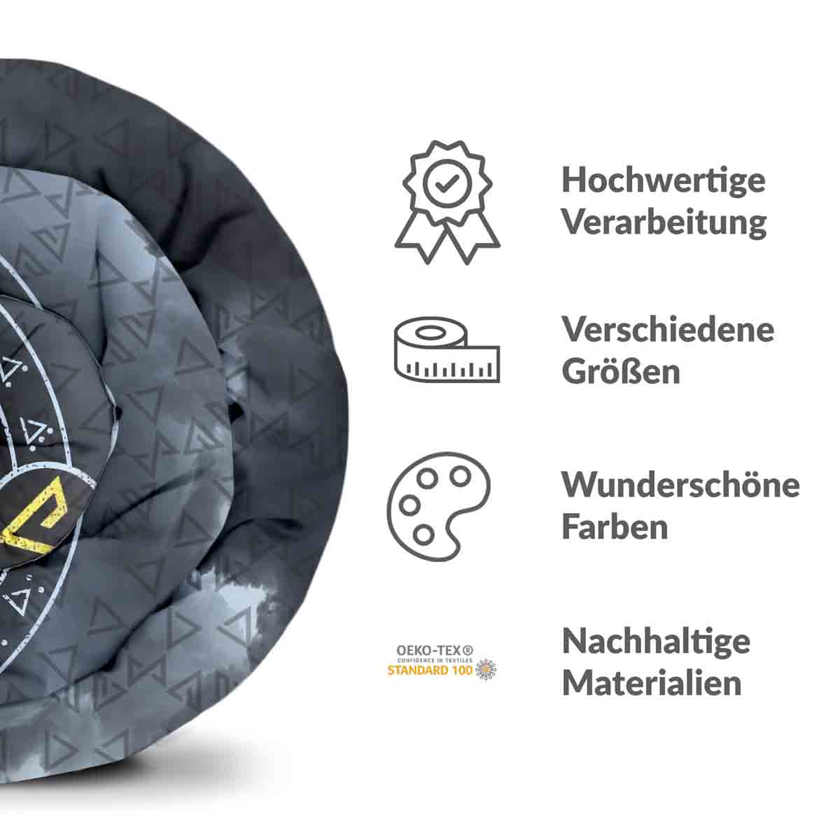 Therapy blankets bedding set gray with wolf