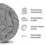 Therapiedekens beddengoed set grijs met witte palmbladeren