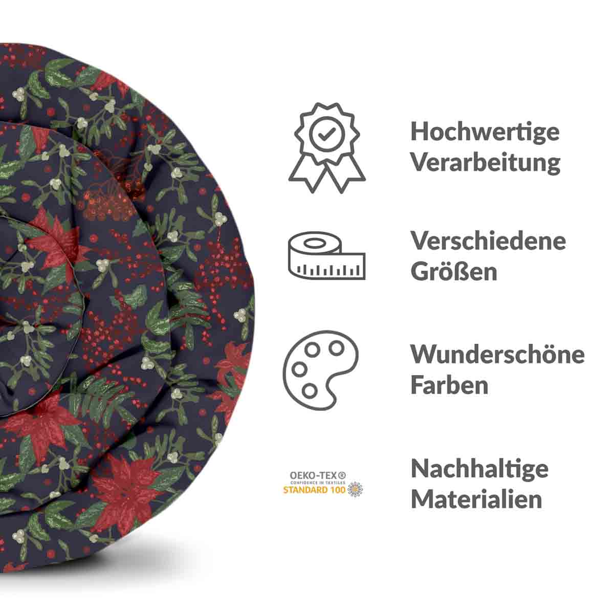 Coperta terapeutica originale - Rivestimento in cotone con stella di Natale rossa