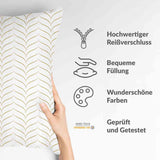 Health pillow with golden V-shape