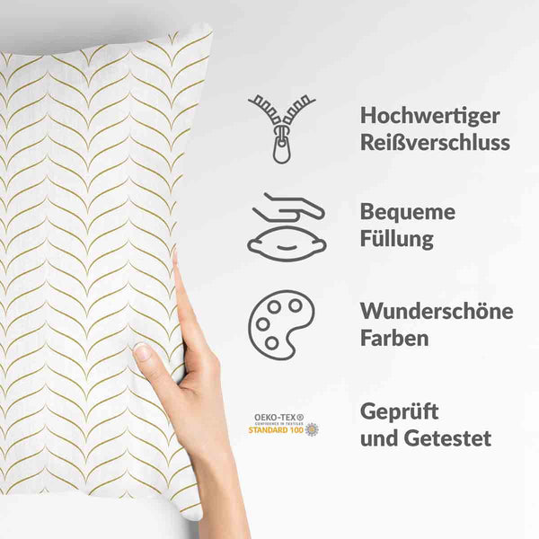 Health pillow with golden V-shape