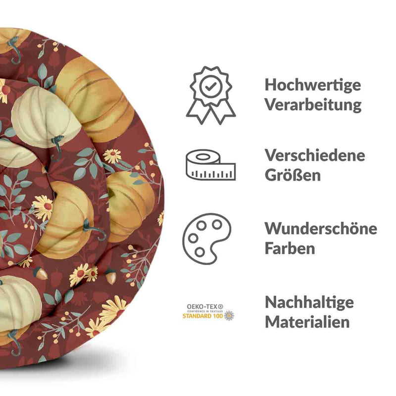 Set di biancheria da letto con coperte terapeutiche rosse con zucche