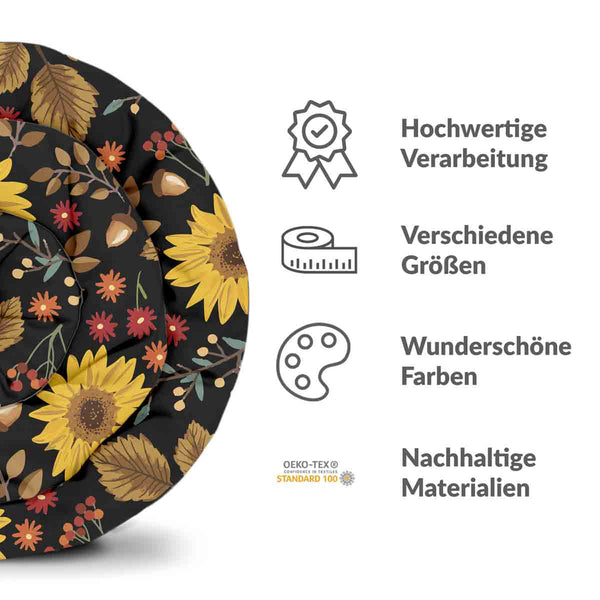 Set di biancheria da letto con coperta terapeutica con girasole