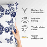 Cuscino salute fiori teschio