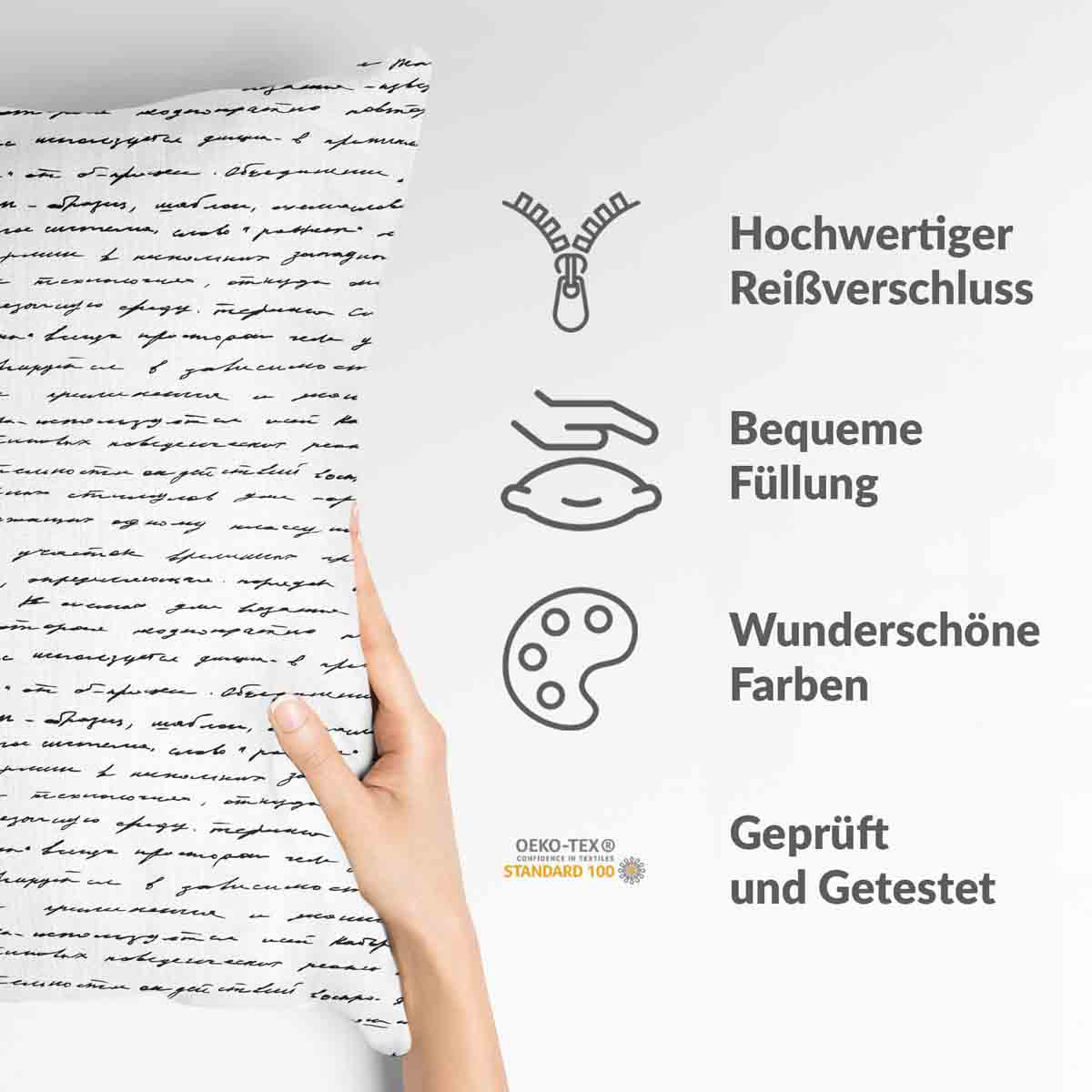 Health Pillow White with Inscription