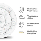 Coperte terapeutiche con rivestimento in cotone bianco con fiori primaverili