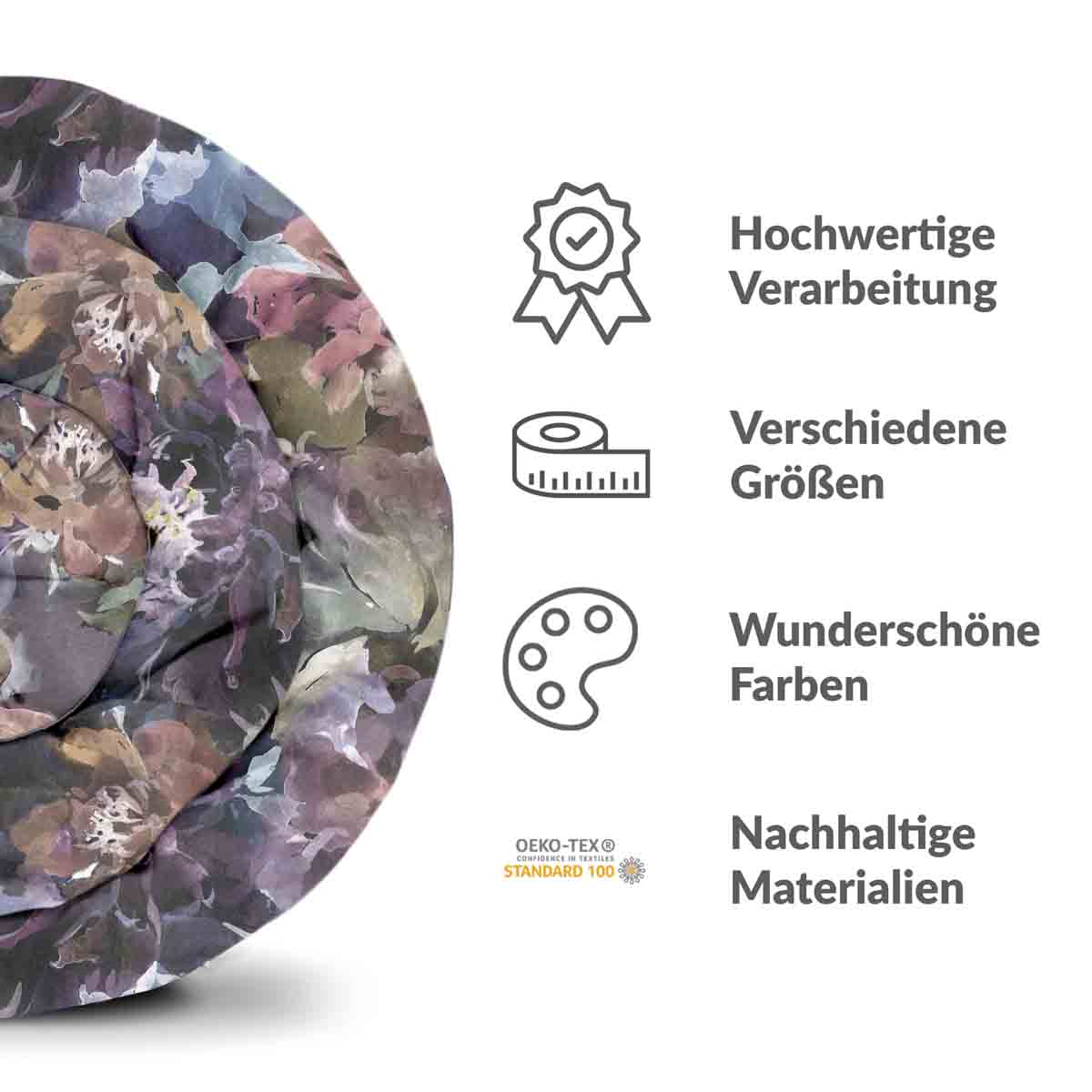 Set de ropa de cama con manta terapéutica Mar de flores