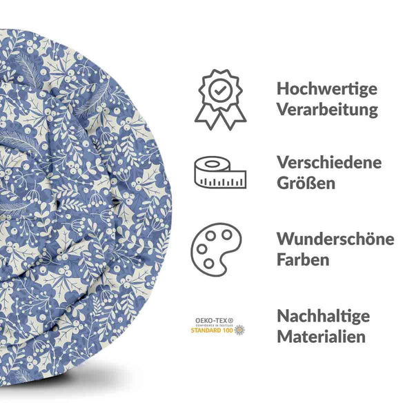 Therapie dekens katoenen hoes blauw kerstmis